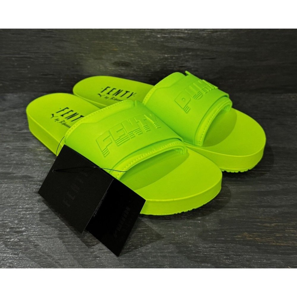 Puma Fenty X Rihanna Surf Slide ‘Green Gecko’ 367747-04 Sz 7.5 Women’s